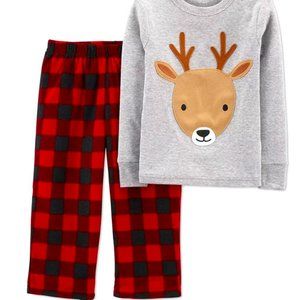 NWT 5t 5 o 4t girl boy reindeer family pajamas christmas holidays MATCH carters